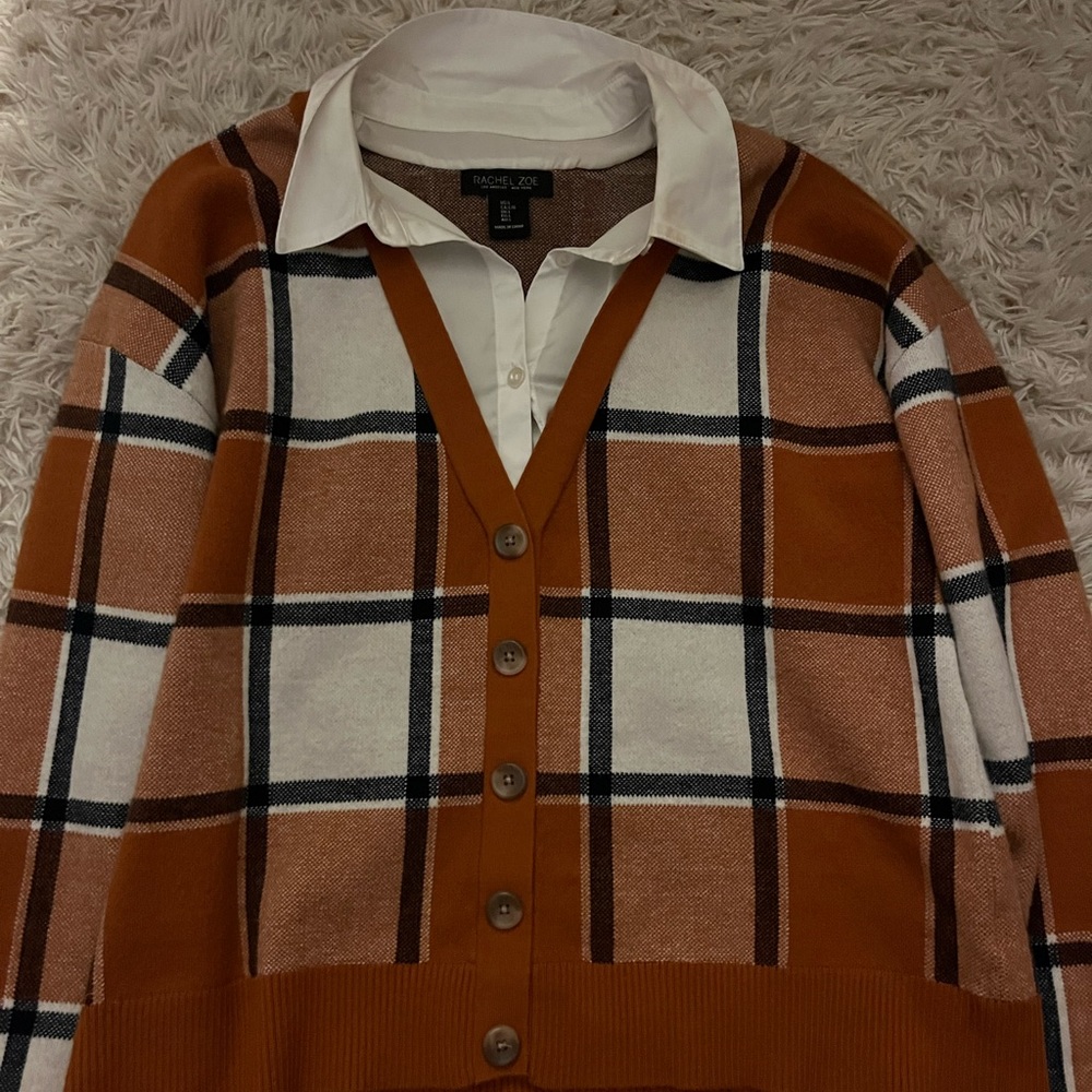 Rachel Zoe sweater & blouse